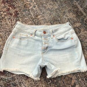 Universal Thread Blue Jean Shorts Distressed Mid-Thigh